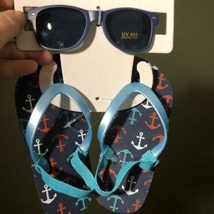 Boy Sunglasses & flip flops set 0-3 years